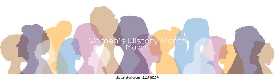 Women's History Month Banner. March.