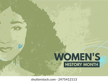 Women's History month- banner, vector, illustration