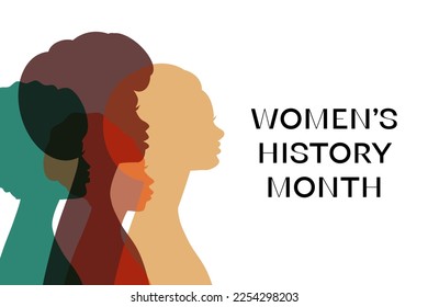 Women's History Month - card, poster, template, background. EPS-10	