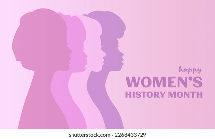 Women's History Month - card, poster, template, background. EPS-10	