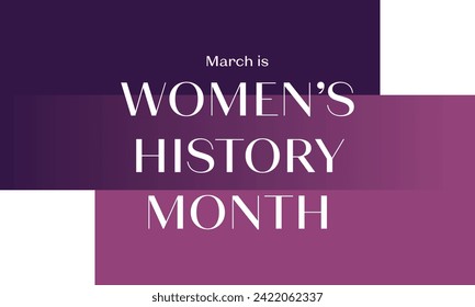 Women's History Month - card, poster, template, background. EPS-10