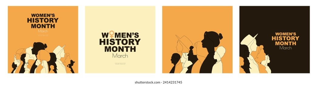 Women's History Month card set.