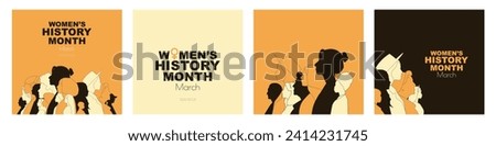 Women's History Month card set.