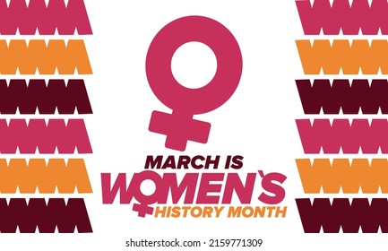 Womens History Month Celebrated Annual March Stock Vector (Royalty Free ...