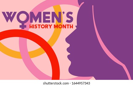 Women's History Month. Celebrated during March in the United States, the United Kingdom, and Australia. Poster, card, banner, background design. Vector illustration eps 10