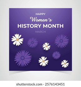 Women's History Month Celebration Banner. Womens History Month Background. Women's Contributions To Events In History and Contemporary Society Abstract Illustration Design