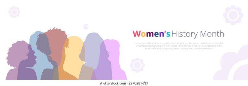 celebración del mes de la historia de las mujeres. grupo de mujeres, día. celebración del día de la mujer. 8 de marzo de 2023.