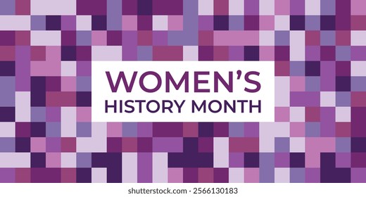 Women's History Month design concept . The annual month that highlights the contributions of women to events in history.
