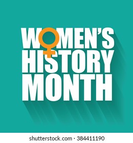 Women's History Month Design. EPS 10 Vector.