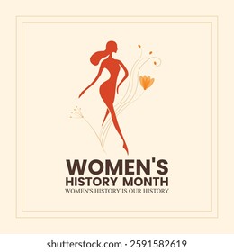 Women's History Month Elegant Silhouette Design