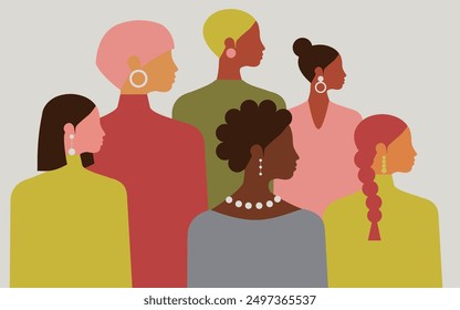 Women's History Month. Women's Equality Day. International Women's Day, Mother's Day. American Business Women's Day. Cervical Cancer Awareness Month.
Vector.