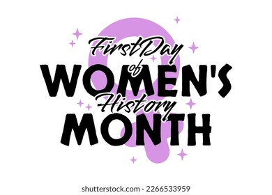 Women's history month. happy women's day vector illustration.