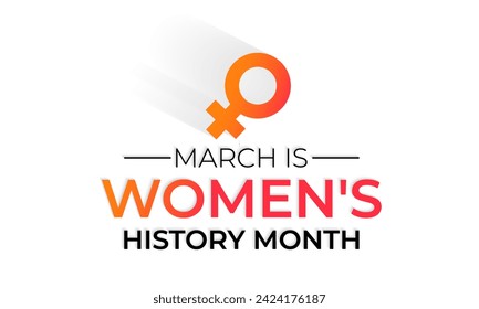 Women's History Month is observed every year in March, is an annual declared month. Greeting card, Banner poster, flyer and Banner, background design.