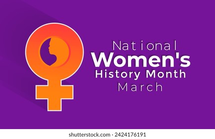Women's History Month is observed every year in March, is an annual declared month. Greeting card, Banner poster, flyer and Banner, background design.