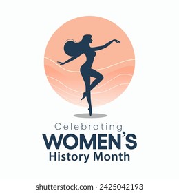 Women's History month is observed every year in March, is an annual declared month that highlights the contributions of women to events in history and contemporary society. Vector illustration design.