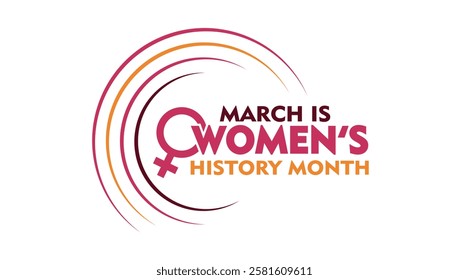 Women's History month is observed every year in March, Vector illustration design Background