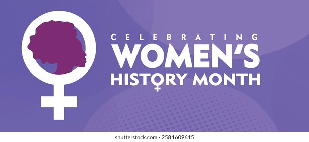Women's History month is observed every year in March, Vector illustration design Background