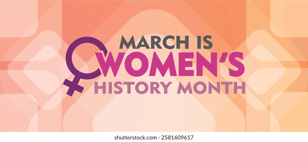 Women's History month is observed every year in March, Vector illustration design Background