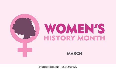 Women's History month is observed every year in March, Vector illustration design Background