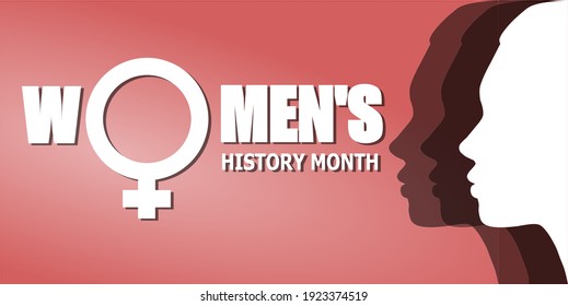 Women's History Month. Poster, postcard, banner. Vector illustration