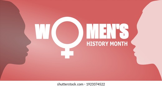 Women's History Month. Poster, postcard, banner. Vector illustration