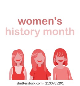 women's history month that is vector illustration style