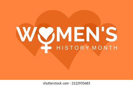 Women's History Month. vector template design for banner, card, poster, background.