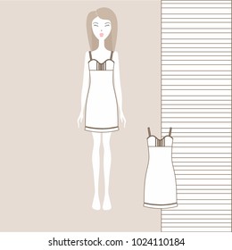 women's home dress. nightgown, nightie. Summer cotton dress made of jersey.