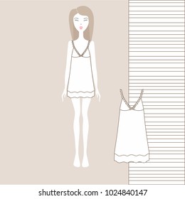 women's home dress. nightgown, nightie. Summer cotton dress made of jersey.