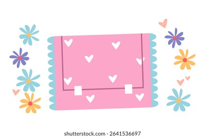 Women's hygiene products tools isolated set. Vector flat graphic design illustration
