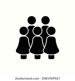 womens icon, isolated womens day theme icon in glyph style
