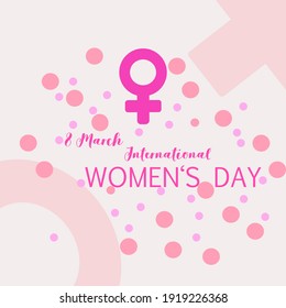 Women's international day pink color with logo