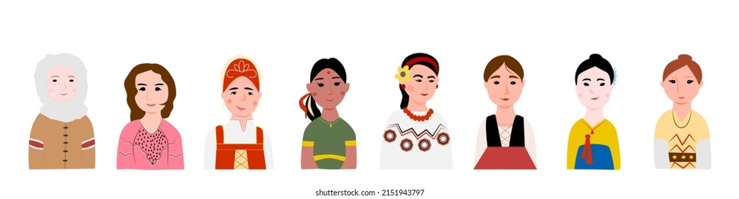 Women's international law in a modern style. Flat vector illustration
