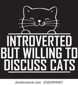 Womens Introverted But Willing To Discuss Cats Vintage Introvert 