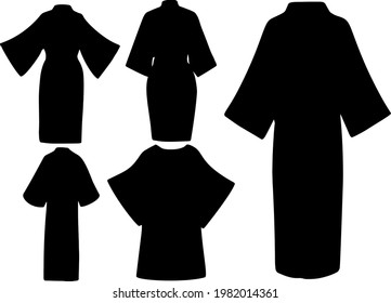Womens kimono set. Vector image.