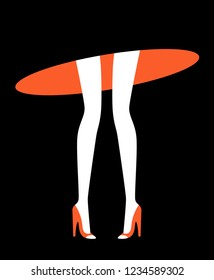 Womens legs flat illustration