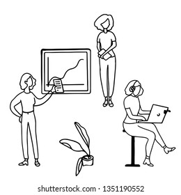 Womens line illustration