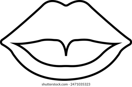women's lips silhouettes vector icons, lip logo design. Sexy female lips symbols. Modern pop art style, Simple flat vector design isolated on transparent background, expressing different emotions,