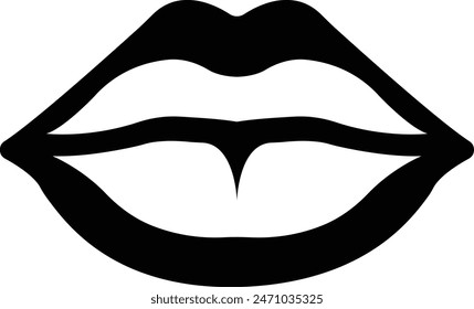 women's lips silhouettes vector icons, lip logo design. Sexy female lips symbols. Modern pop art style, Simple flat vector design isolated on transparent background, expressing different emotions,