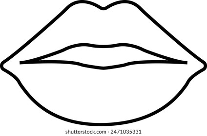 women's lips silhouettes vector icons, lip logo design. Sexy female lips symbols. Modern pop art style, Simple flat vector design isolated on transparent background, expressing different emotions,