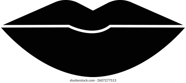 women's lips silhouettes vector icons, lip logo design. Sexy female lips symbols. Modern pop art style, Simple flat vector design isolated on transparent background, expressing different emotions,