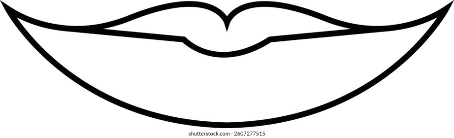women's lips silhouettes vector icons, lip logo design. Sexy female lips symbols. Modern pop art style, Simple flat vector design isolated on transparent background, expressing different emotions,