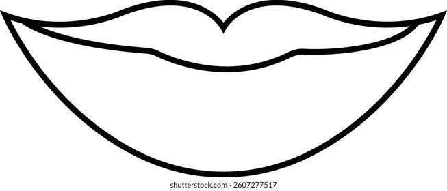 women's lips silhouettes vector icons, lip logo design. Sexy female lips symbols. Modern pop art style, Simple flat vector design isolated on transparent background, expressing different emotions,