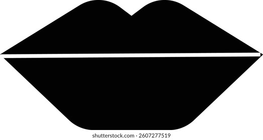 women's lips silhouettes vector icons, lip logo design. Sexy female lips symbols. Modern pop art style, Simple flat vector design isolated on transparent background, expressing different emotions,