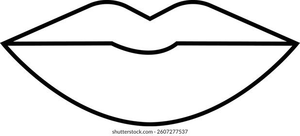 women's lips silhouettes vector icons, lip logo design. Sexy female lips symbols. Modern pop art style, Simple flat vector design isolated on transparent background, expressing different emotions,