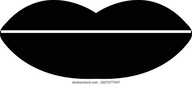 women's lips silhouettes vector icons, lip logo design. Sexy female lips symbols. Modern pop art style, Simple flat vector design isolated on transparent background, expressing different emotions,