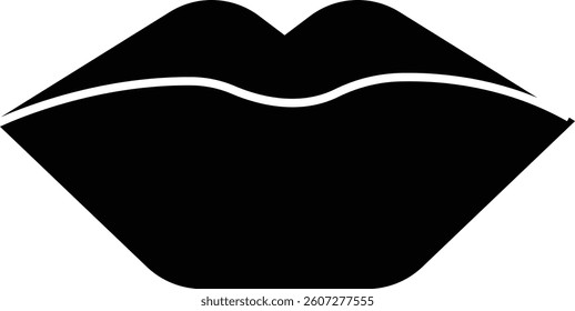 women's lips silhouettes vector icons, lip logo design. Sexy female lips symbols. Modern pop art style, Simple flat vector design isolated on transparent background, expressing different emotions,
