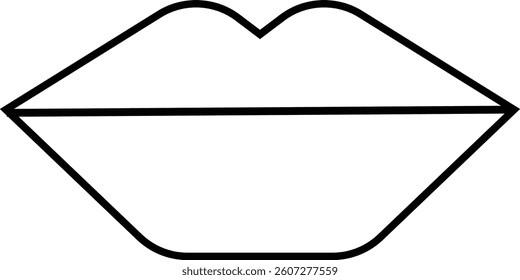 women's lips silhouettes vector icons, lip logo design. Sexy female lips symbols. Modern pop art style, Simple flat vector design isolated on transparent background, expressing different emotions,