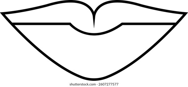 women's lips silhouettes vector icons, lip logo design. Sexy female lips symbols. Modern pop art style, Simple flat vector design isolated on transparent background, expressing different emotions,