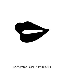 women's lips, vector icon, illustration
